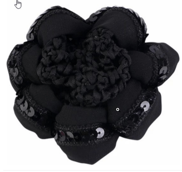 Scrunchie zwart met knotnetje glitter