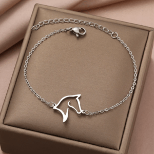 HorsebyAmy armband met paardenhoofd zilverkleurig