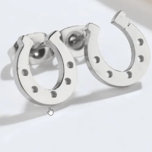 Hoefijzer oorbellen zilver