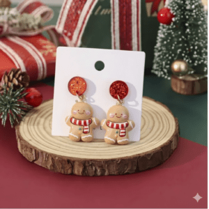 Gingerbreadman kerst oorbellen
