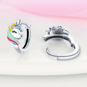Oorringetjes Unicorn sterling zilver