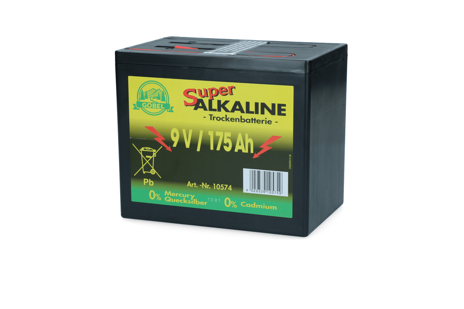 Durobat 9V Batterij 175Ah (160x190x130 mm)