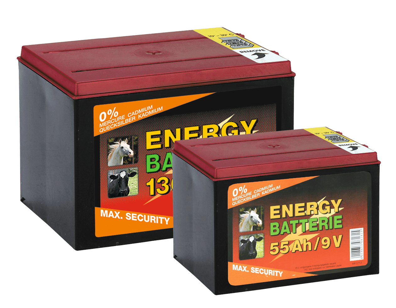Batterij EG super 9V / 55Ah (H11,5 x L16,5 x B11,2 cm) 130 Ah - Afbeelding 2