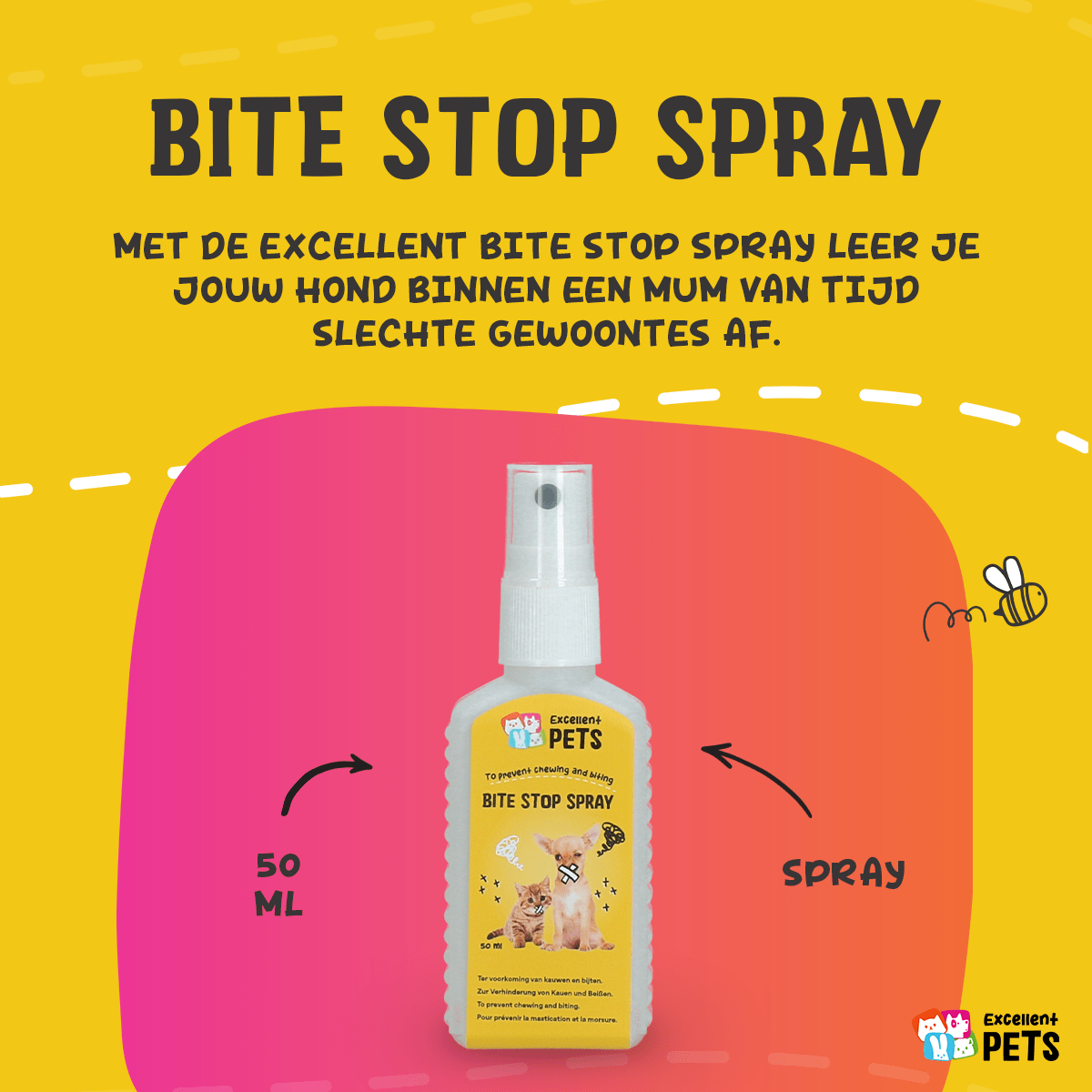 Excellent Pets Bite Stop Spray 50 ml - Afbeelding 3