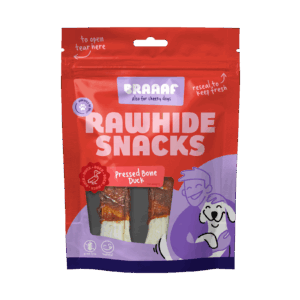 Braaaf Rawhide Pressed Bone Eend - 12,5 cm