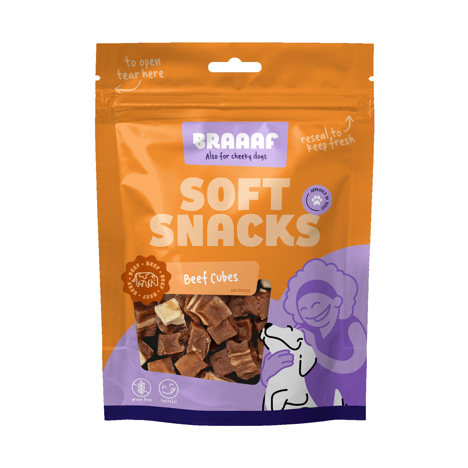 Braaaf Soft Snack Cubes - Rund & Vis