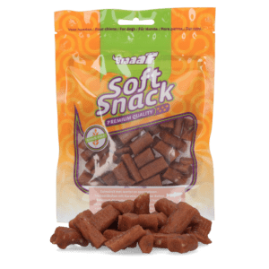 Braaaf Soft Snack Zalmstick met wortel en sperzieboon