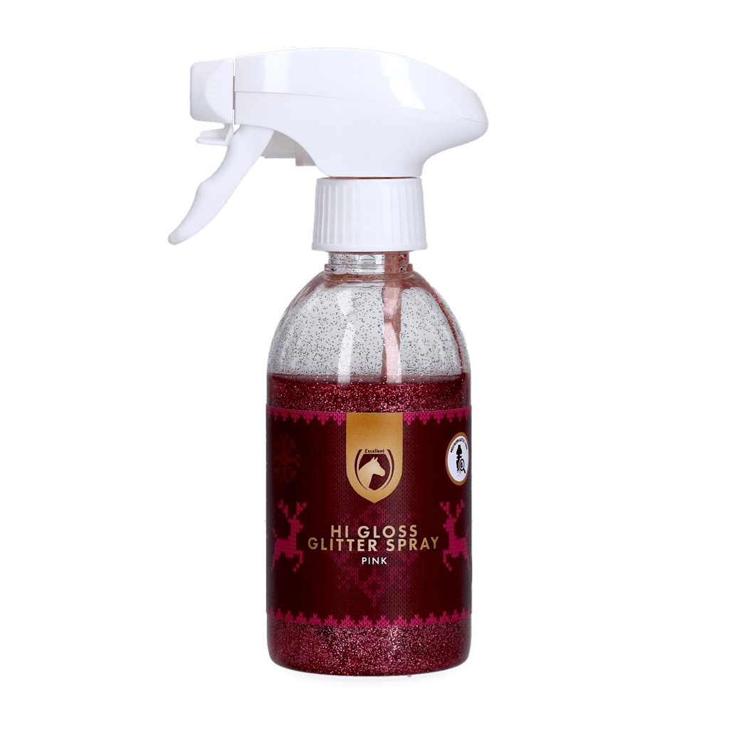 Excellent Horse Christmas Hi Gloss Glitter Spray Roze 250 ml