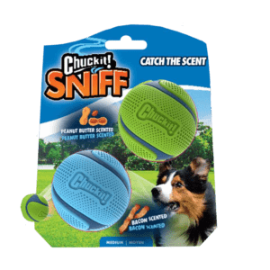 Chuckit! Sniff Fetch Ball Bacon & Peanut Butter M 2-pack