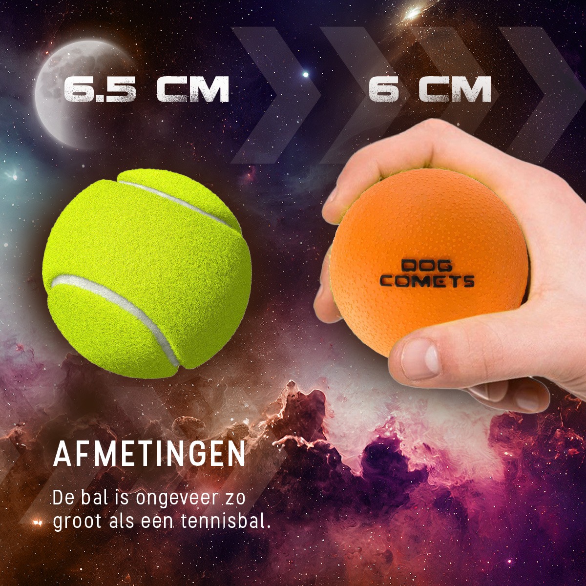 Dog Comets Stardust Oranje M (2-Pack) - Afbeelding 6
