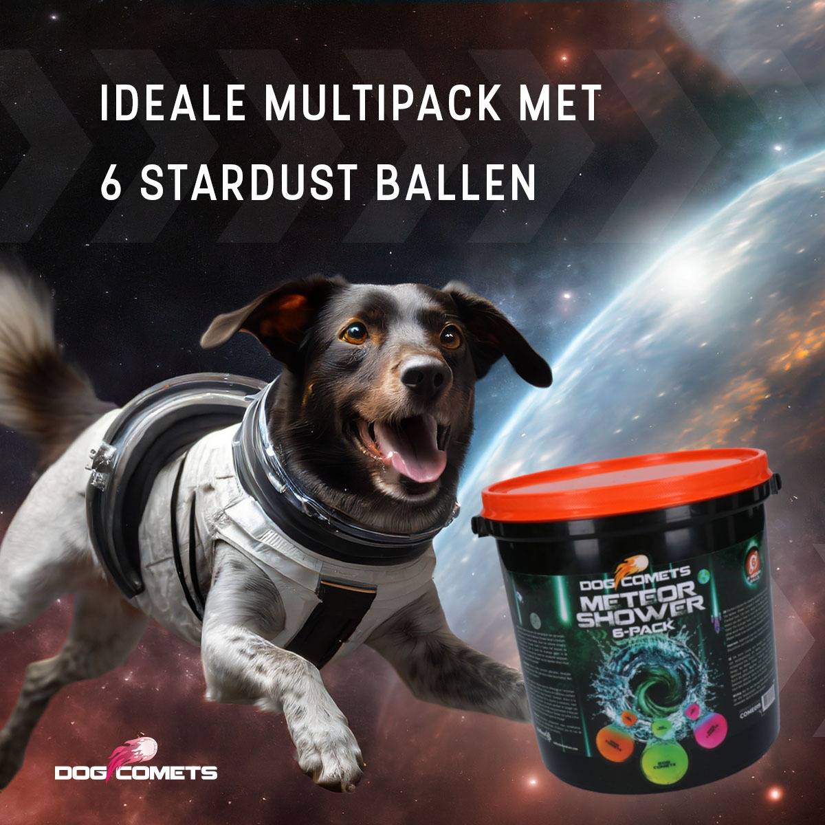 Dog Comets Meteor Shower (Emmer met 6 M Stardust ballen) - Afbeelding 3