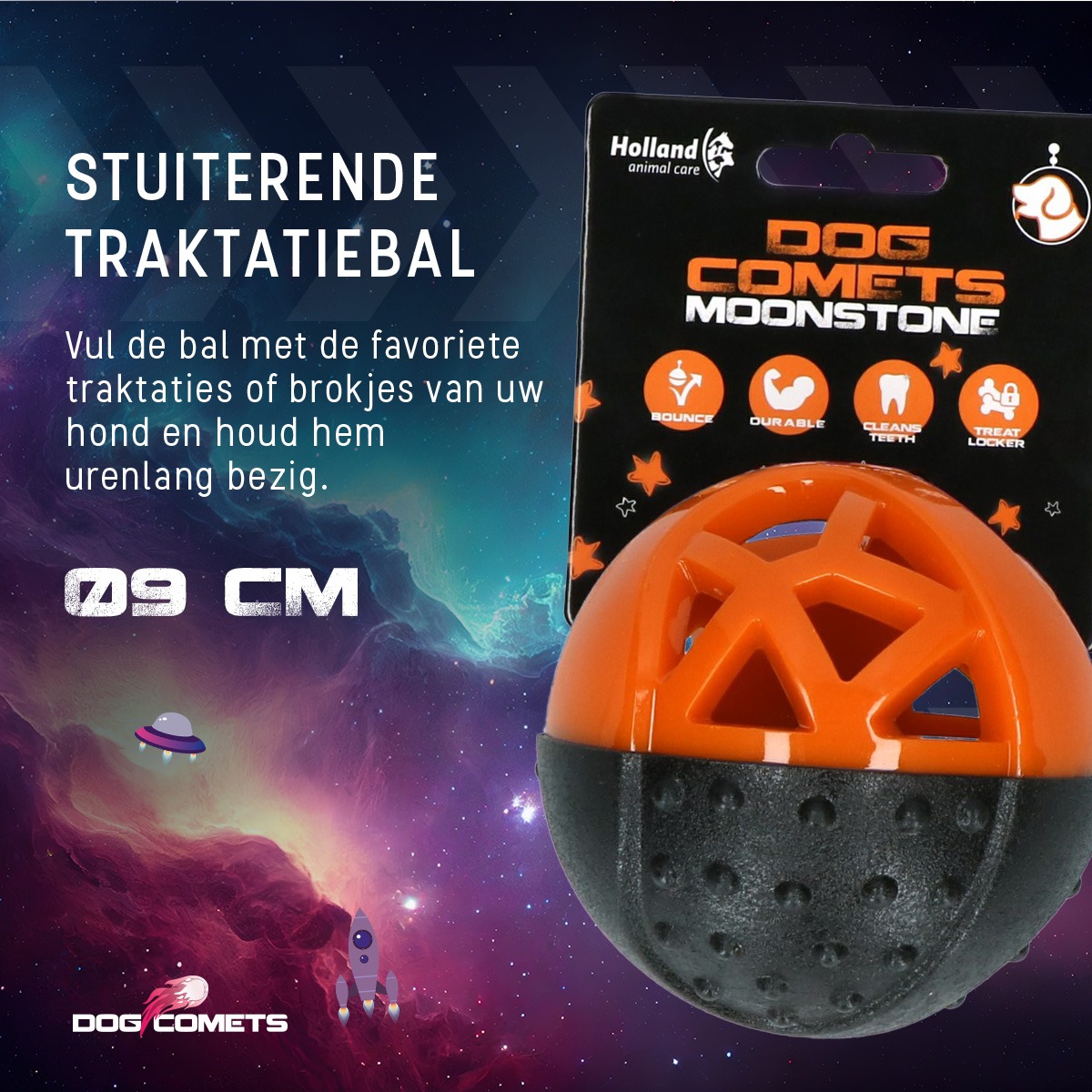 Dog Comets Moonstone Traktatiebal Oranje - Afbeelding 4