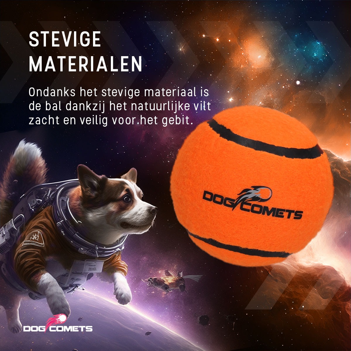 Dog Comets Tennisbal Starlight L Oranje - Afbeelding 3