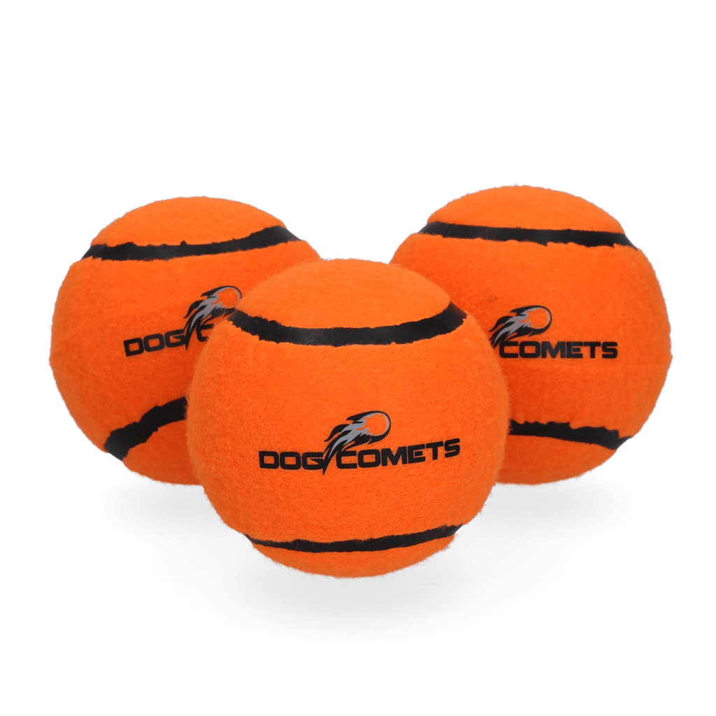 Dog Comets Tennisbal Met Pieper Neutron Star M Oranje (3-pack) - Afbeelding 3