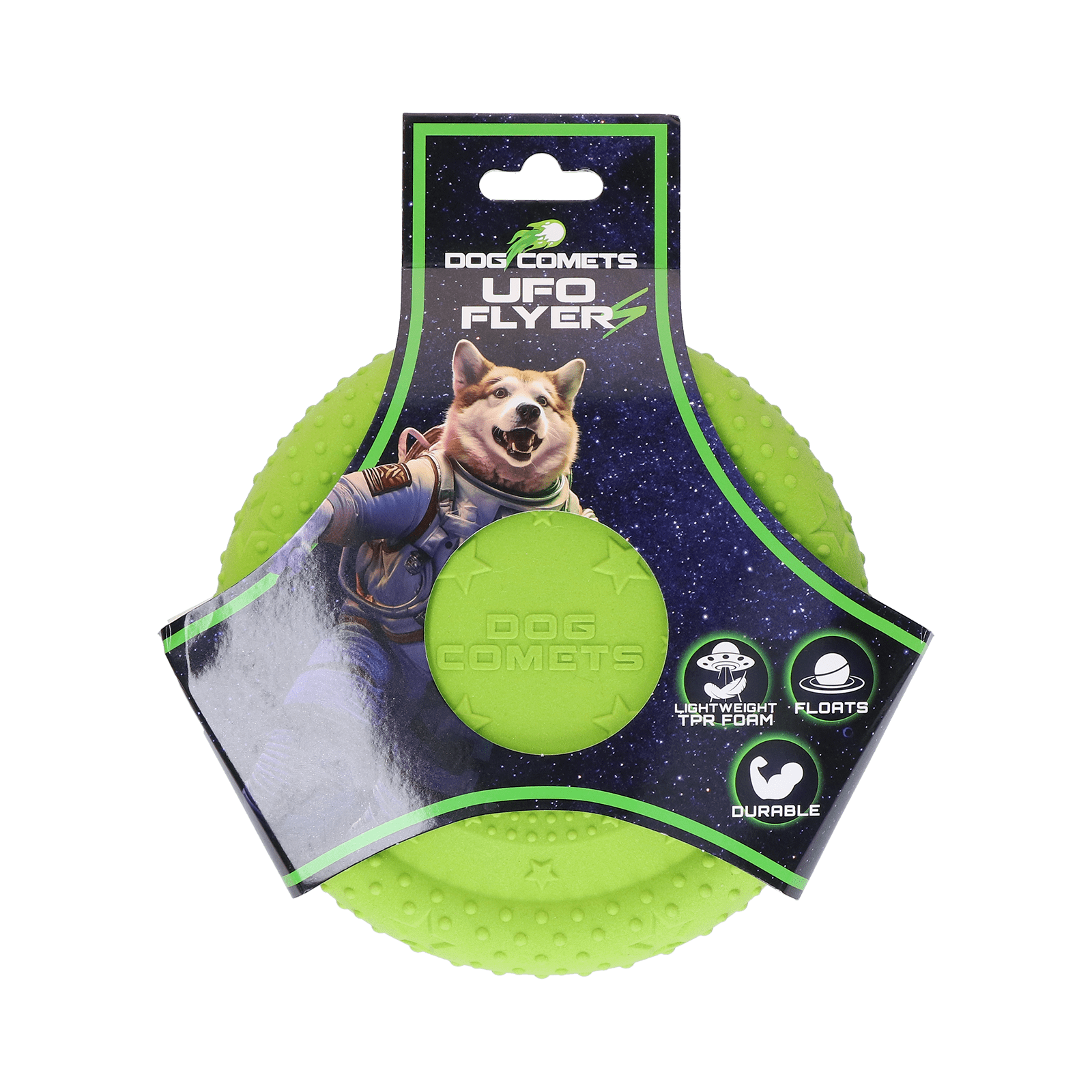 Dog Comets UFO Flyer Groen S