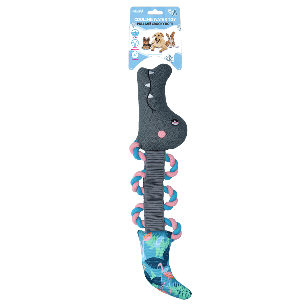 CoolPets Pull Me! Crocky Rope Flamingo