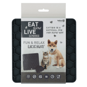 Eat Slow Live Longer Lick Mat Honeycomb Grijs