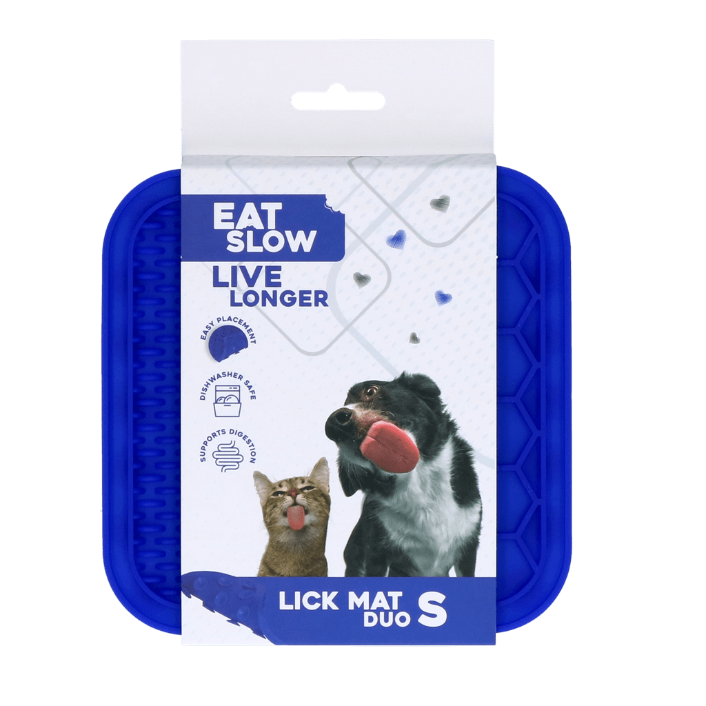 Eat Slow Live Longer Lick Mat Duo S Blauw