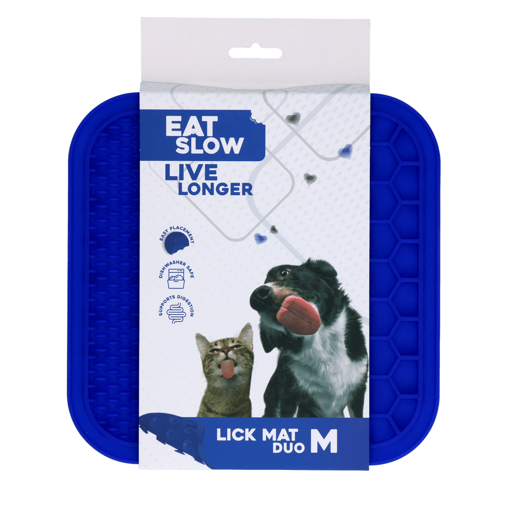 Eat Slow Live Longer Lick Mat Duo M Blauw