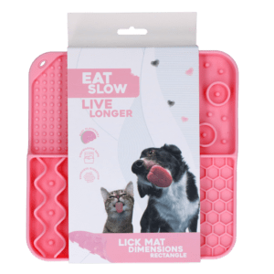 Eat Slow Live Longer Lick Mat Dimensions Rectangle Roze
