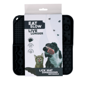 Eat Slow Live Longer Lick Mat Dimensions Rectangle Grijs