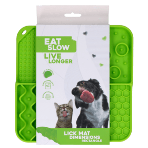Eat Slow Live Longer Lick Mat Dimensions Rectangle Groen