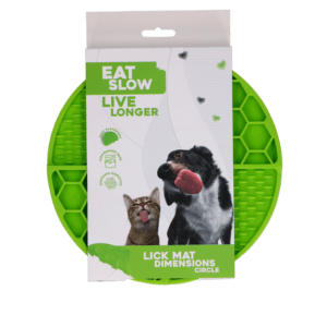 Eat Slow Live Longer Lick Mat Dimensions Circle Groen