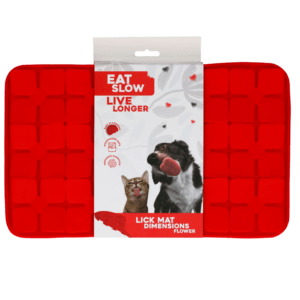 Eat Slow Live Longer Lick Mat Dimensions Flower Rood