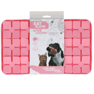Eat Slow Live Longer Lick Mat Dimensions Flower Roze