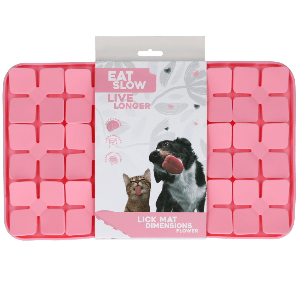 Eat Slow Live Longer Lick Mat Dimensions Flower Roze