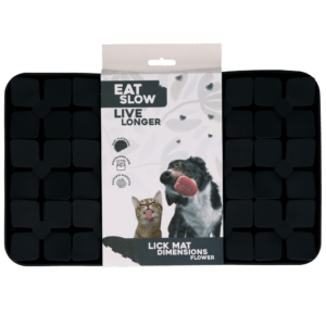 Eat Slow Live Longer Lick Mat Dimensions Flower Grijs