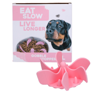 Eat Slow Live Longer Gobble Stopper Roze L