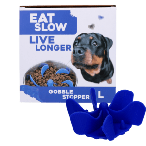 Eat Slow Live Longer Gobble Stopper Blauw L