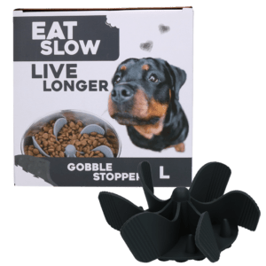 Eat Slow Live Longer Gobble Stopper Grijs L