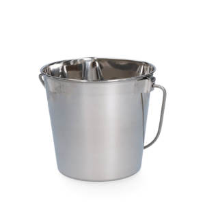 Emmer RVS met platte zijde 0,95 l