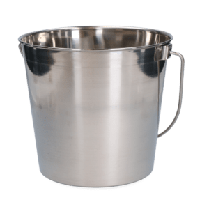 Emmer RVS met platte zijde 5,68 l