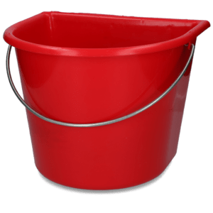 Emmer met vlakke kant 15 l Rood