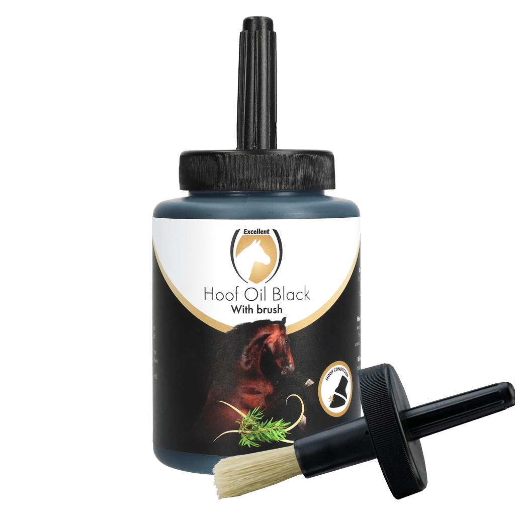 Excellent Horse Hoof Oil Black (with brush) 500 ml