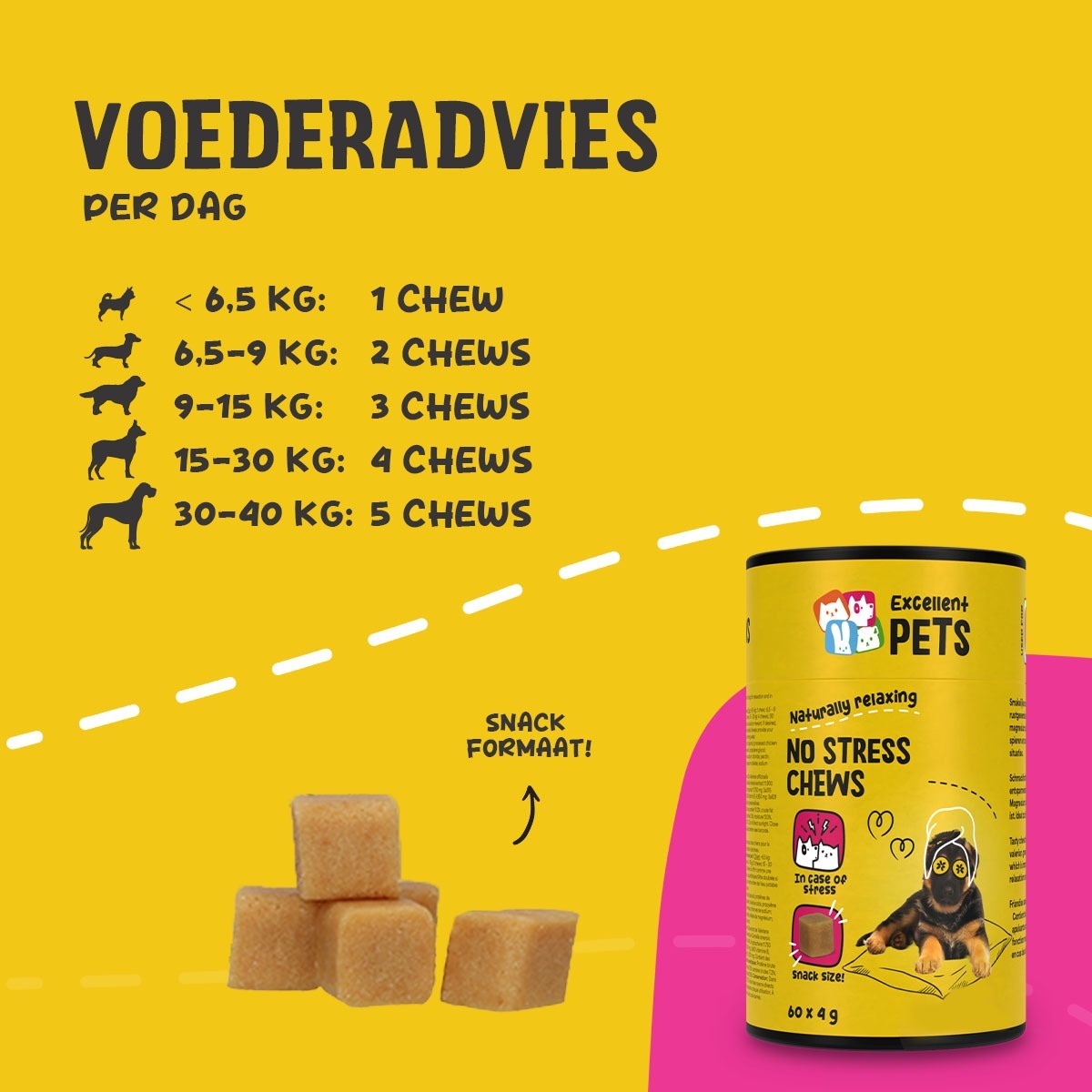 Excellent Pets No Stress Soft Chews 60 Treats - Afbeelding 4