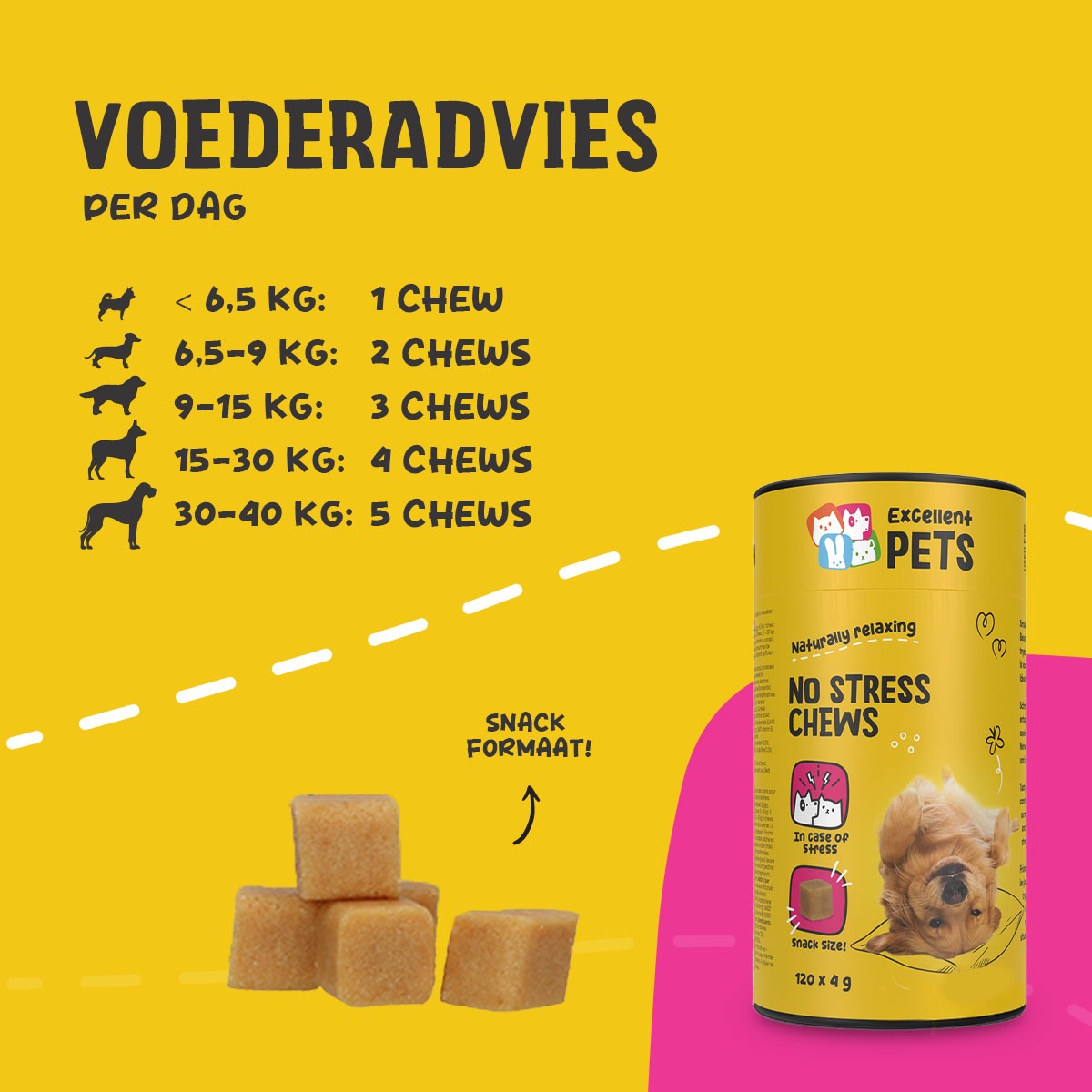 Excellent Pets No Stress Soft Chews 120 Treats - Afbeelding 4