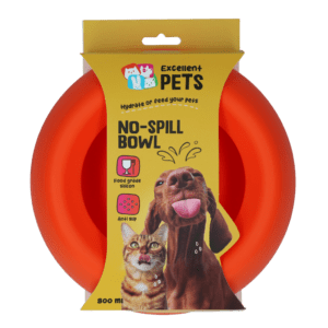 Excellent Pets No-Spill Bowl 800ml Oranje M