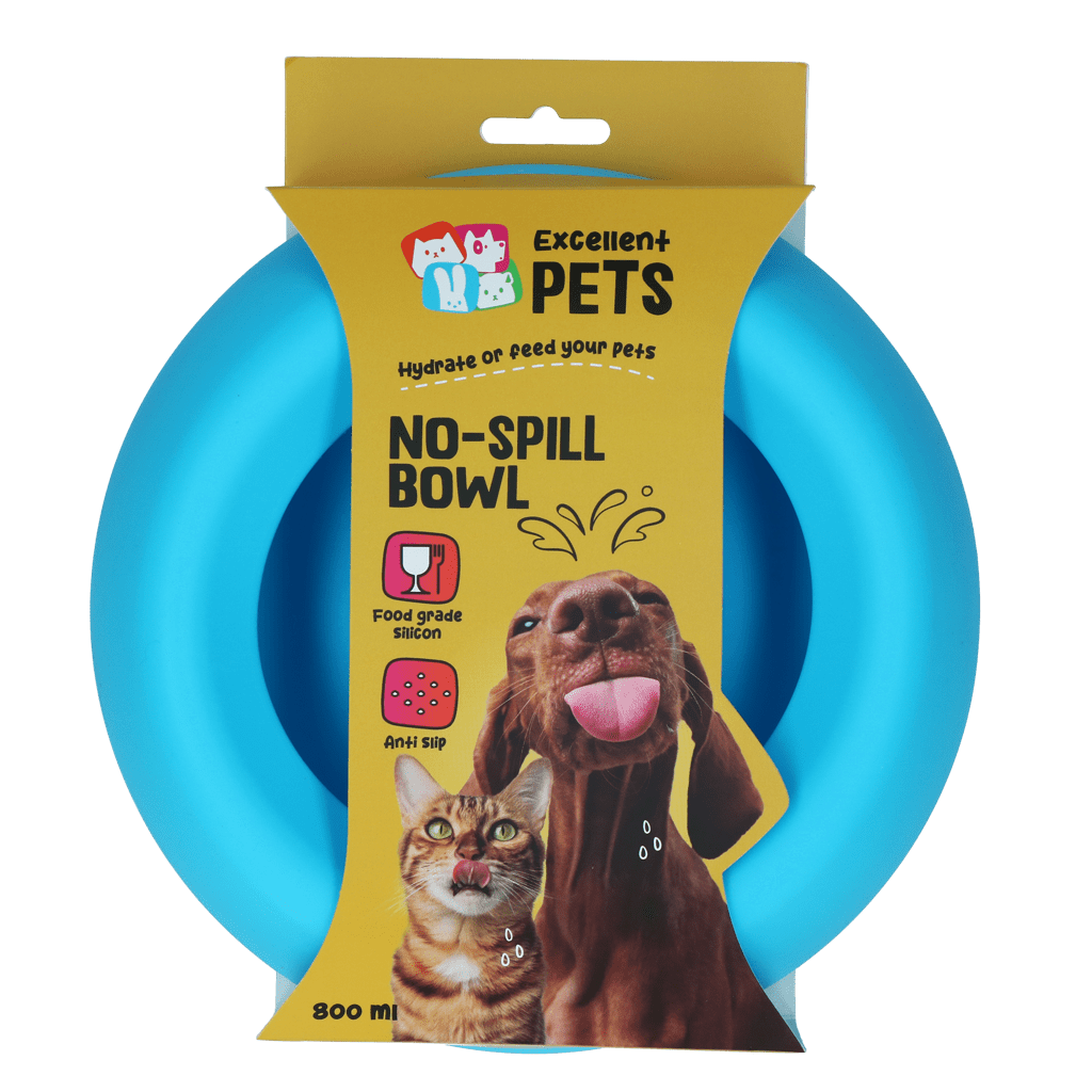 Excellent Pets No-Spill Bowl 800ml Blauw M