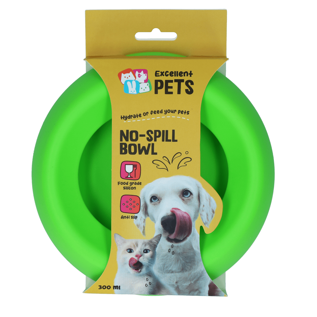 Excellent Pets No-Spill Bowl 300ml Groen S
