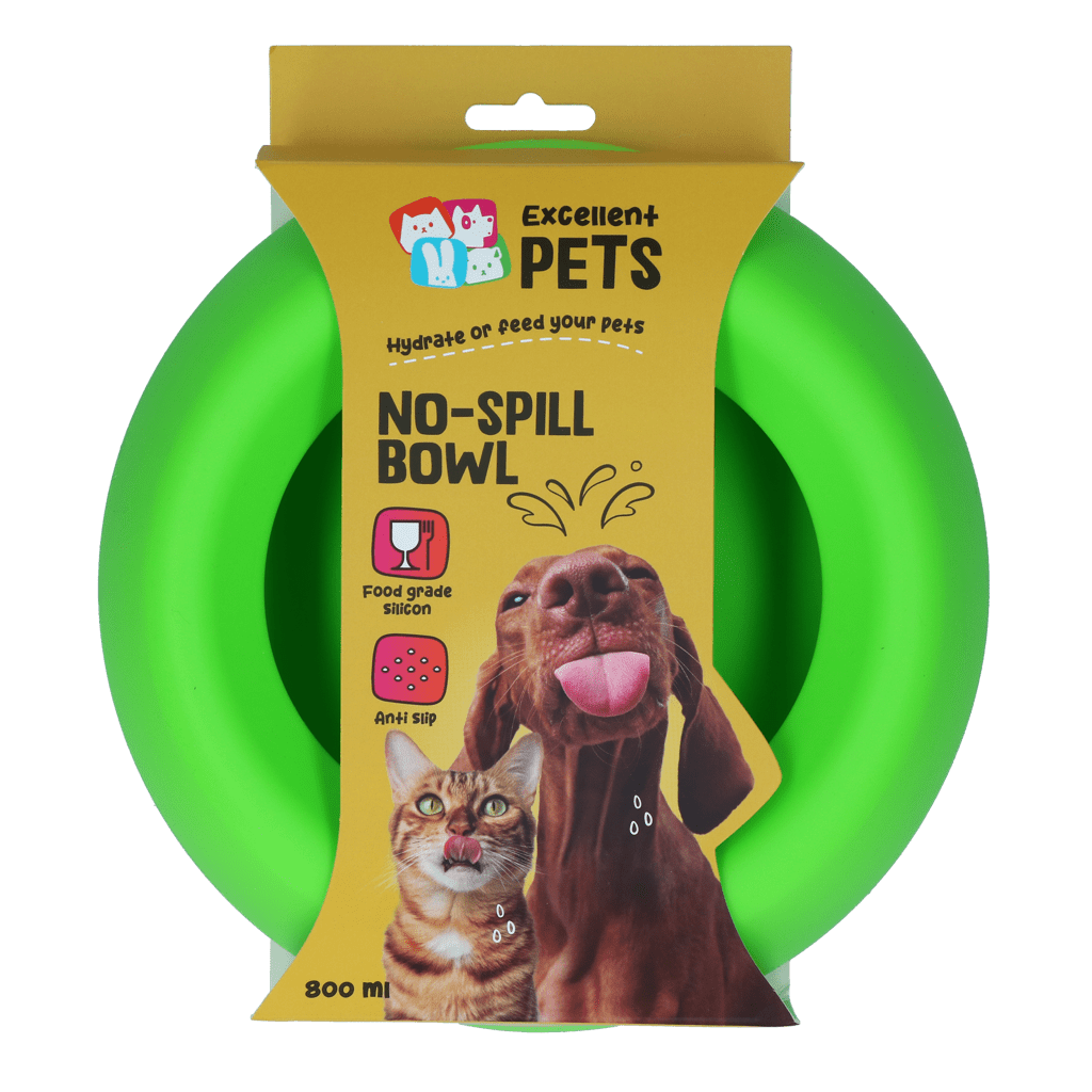Excellent Pets No-Spill Bowl 800ml Groen M