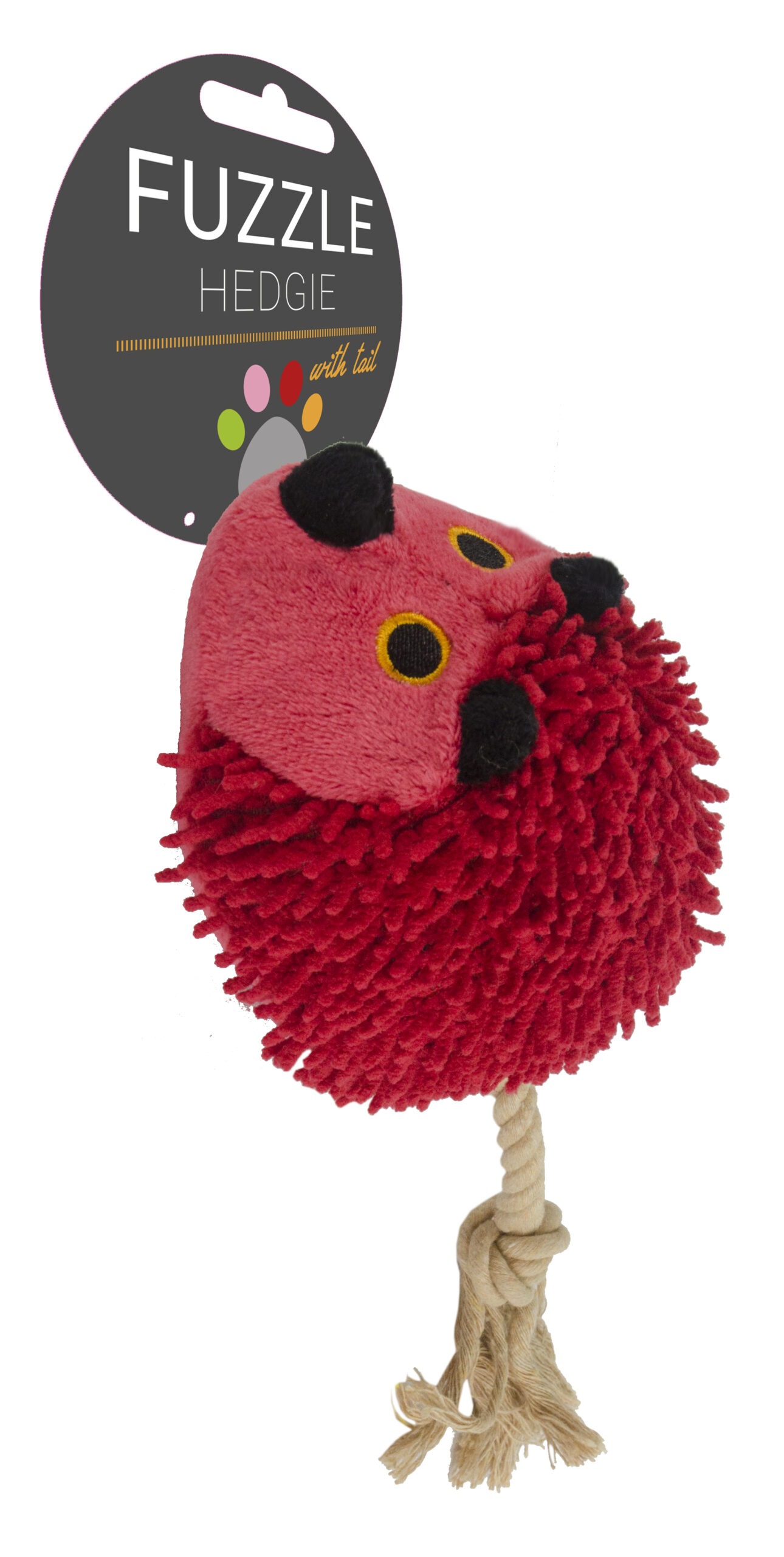 Fuzzle Hedgie met staart Rood - Afbeelding 2