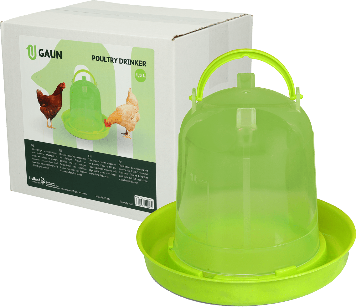 Gaun Pluimvee Drinktoren Limoengroen 1,5 l