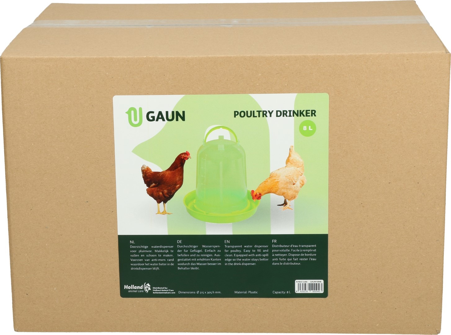 Gaun Pluimvee Drinktoren Limoengroen 8 l - Afbeelding 4