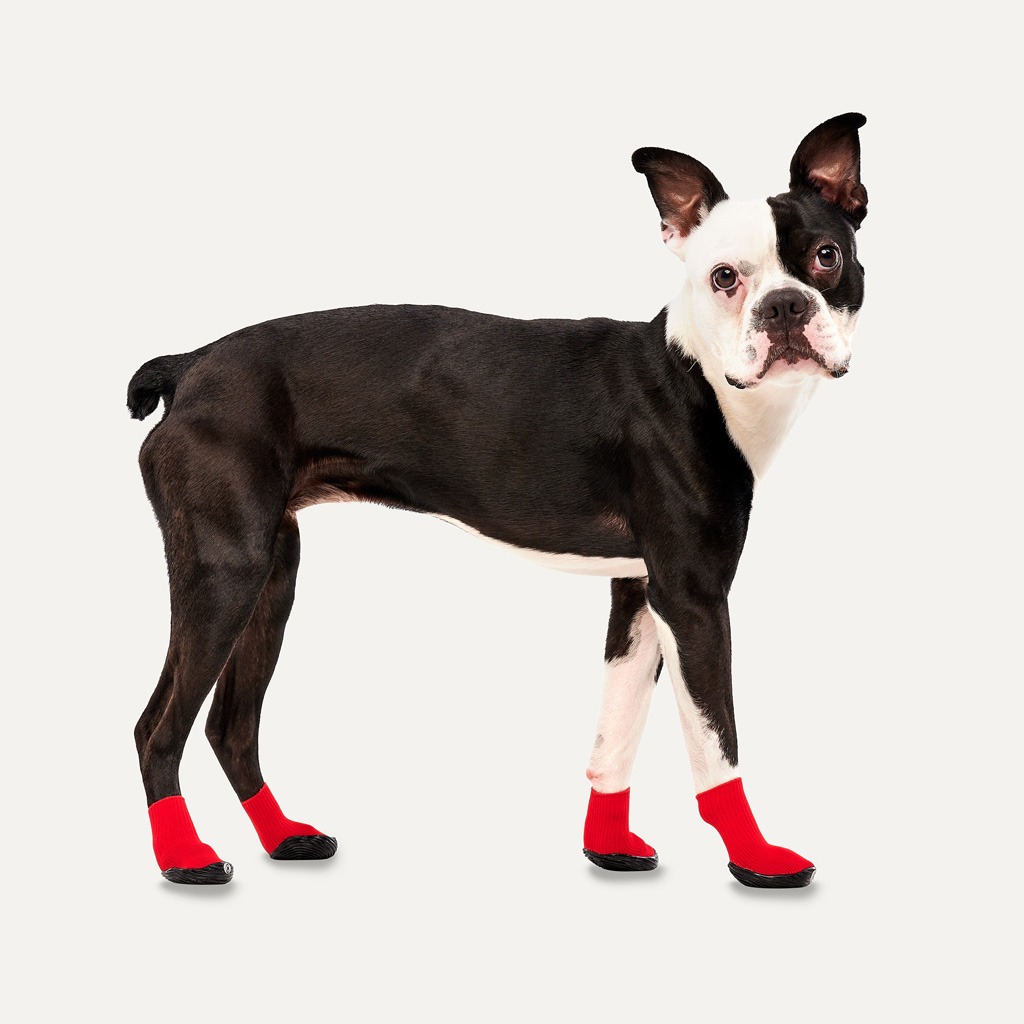 Goo-eez Dog Boots Lites 4 Per Pack XXL Rood/Zwart - Afbeelding 3