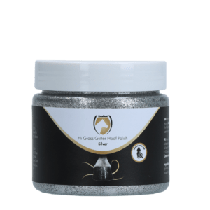 Excellent Horse Hi Gloss Glitter Hoof Polish Silver 150 ml