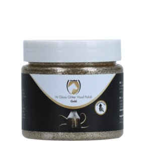 Excellent Horse Hi Gloss Glitter Hoof Polish Gold 150 ml
